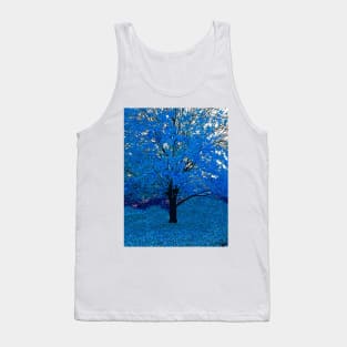 Blue Tree Abstract Tank Top